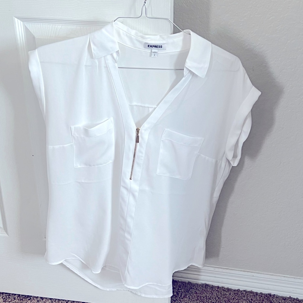 Short sleeve white blouse
